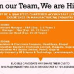 CA-Chartered Accountant Multiple Job Vacancy