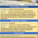 Various Jobs in Avantic Fine Chem Dahej