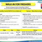 Walk in For Freshers in Alembic Pharmaceuticals Limited