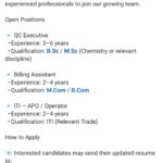 Jobs in Meghmani Industries and Anshika Polysurf Ltd