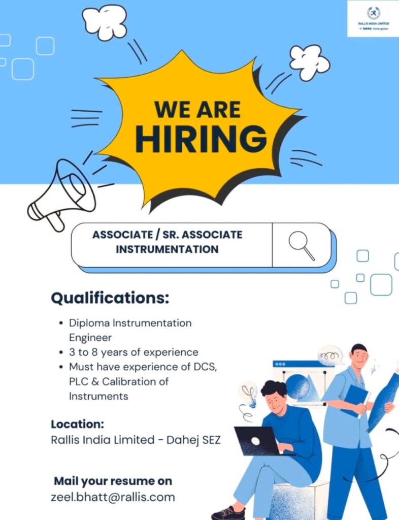 Rallis India Ltd Job Vacancy At Dahej SEZ