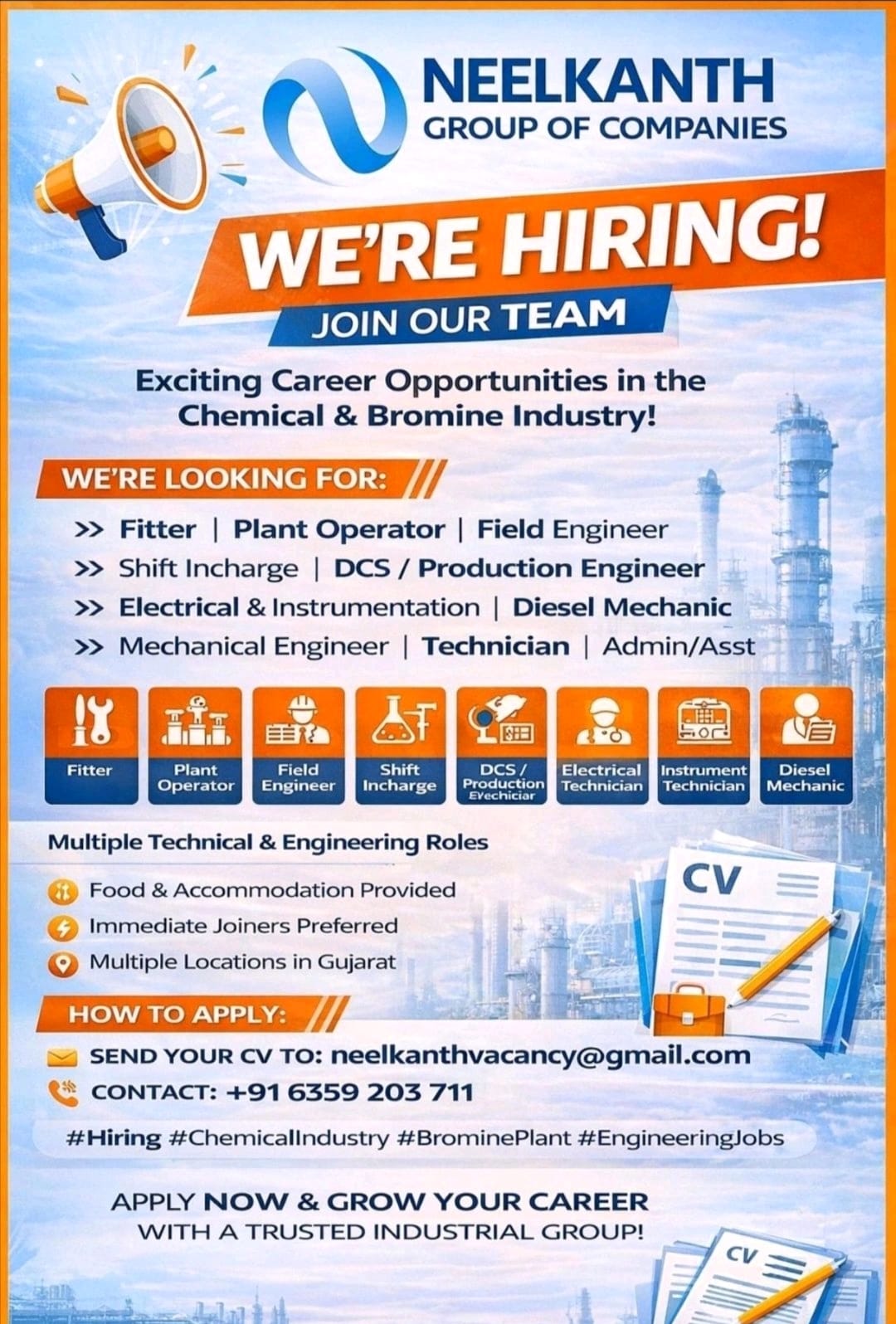 Neelkanth Group of Companies Recruitment 2026 | Multiple Engineering & Technical Jobs in Gujarat