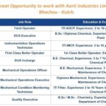 Aarti Industries Limited Recruitment 2026 | Multiple Chemical Plant Jobs in Bhachau, Kutch