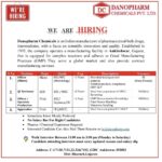 Danopharm Chemicals Pvt. Ltd Hiring 2026 – Multiple Openings | Ankleshwar, Gujarat