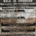 ONGC Petro Additions Limited Walk-In Interview 2026 | Panel Officer & Field Associate Jobs