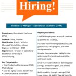 Deepak Fertilisers & Petrochemicals Corporation Limited Hiring 2026 | Sr Manager – Operational Excellence (TPM) | Dahej, Gujarat