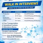Covalent Laboratories Walk-In Interview 2026 | Production, QC, AR&D & Documentation Jobs | 16th to 18th February 2026