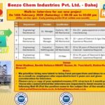 Benzo Chem Industries Pvt. Ltd. Hiring 2026 | Walk-in Interview for Engineering & Maintenance Department | Dahej Project
