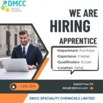 Apprentice – Purchase Department Job Opening at DMCC Speciality Chemicals Limited | Dahej Location