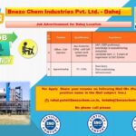 Job Opening at Benzo Chem Industries Pvt. Ltd. – Dahej Location