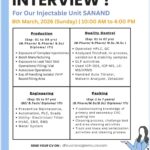 Walk-In Interview at Emcure Pharmaceuticals – Injectable Unit, Sanand | Production, QC, Engineering & Packing | 8th March 2026